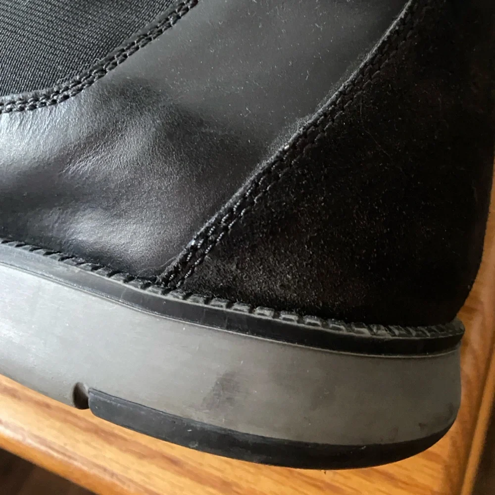 Josef Seibel Black Leather and Suede Chelsea Boots SZ 45 (11-11.5 US)